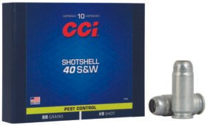 CCI 3740 Pest Control Shotshell 40S&W 88gr #9Shot 10 Per Box/20 Case
