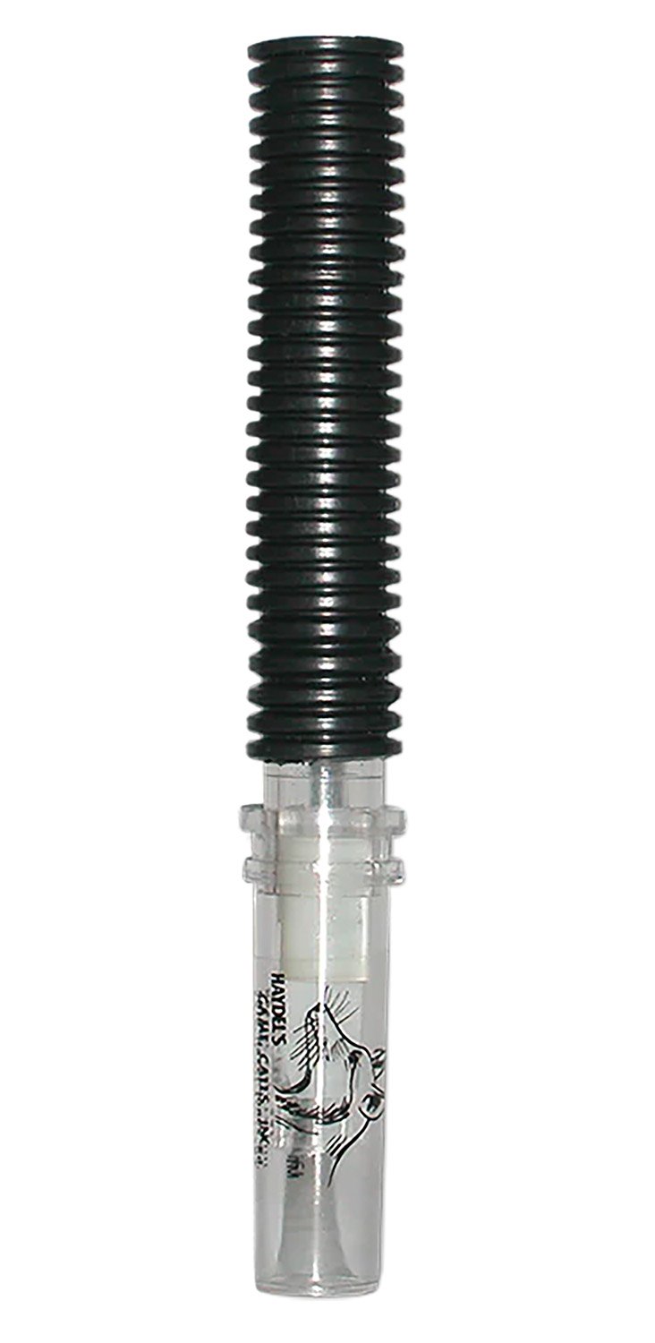 Haydel's Game Calls CH92 Coyote Howler Tube Call Coyote Sounds Attracts Dominate Dogs Clear/Black Plastic