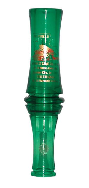 Haydel's Game Calls VR00 "Redleg" Mallard Variable Tone Open Call Double Reed Mallard Sounds Attracts Ducks Green Plastic