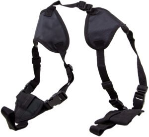 Bulldog WSHD20 Deluxe Shoulder Harness Black Nylon Harness Fits Ruger LCP/Glock 42/2-3" Barrel Ambidextrous