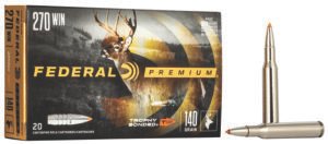 Federal P270TT3 Premium  270Win 140gr Trophy Bonded Tip 20 Per Box/10 Case