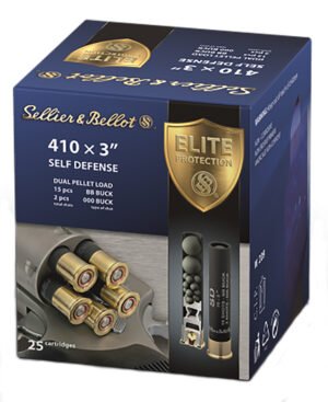 Sellier & Bellot SB410SDB Self Defense  410Gauge 3" 15Pellets 11/16oz 000Buck Shot 25 Box/20 Case