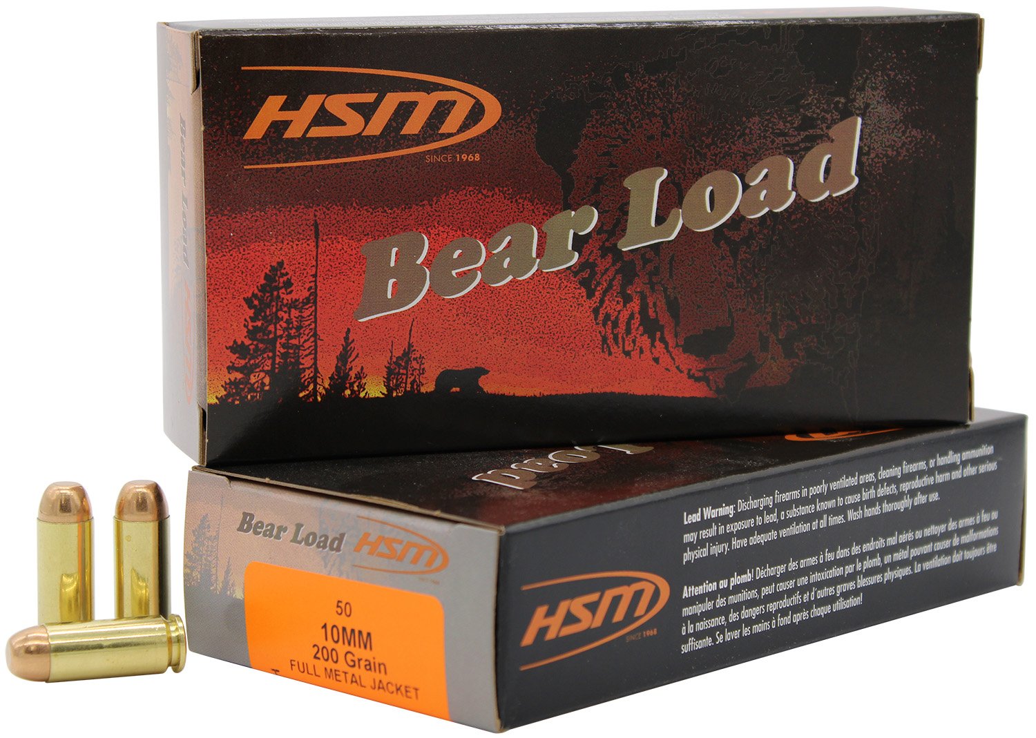 HSM 10MM8N Training 10mm Auto 200 gr Full Metal Jacket 50 Per Box/ 20 Case