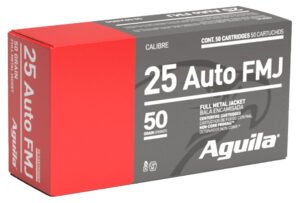 Aguila 1E252110 25ACP 50gr Full Metal Jacket 50 Per Box/20 Case