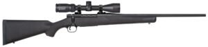 Mossberg 27932 Patriot  243 Win Caliber with 5+1 Capacity, 22" Fluted Barrel, Matte Blued Metal Finish & Black Synthetic Stock Right Hand (Full Size) Includes Vortex Crossfire II 3-9x40mm Scope