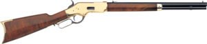 Taylors & Company 550190 1866 Uberti Full Size 45 Colt (Long Colt) 10+1 20" Blued Octagon Barrel, Brass Receiver, Walnut Fixed Stock, Right Hand