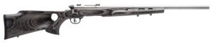 Savage Arms 96972 B.MAG Target Full Size 17 WSM 8+1 22" Matte Stainless Heavy Barrel, Matte Drilled & Tapped Stainless Steel Receiver, Matte Gray Thumbhole Laminate Stock, Right Hand