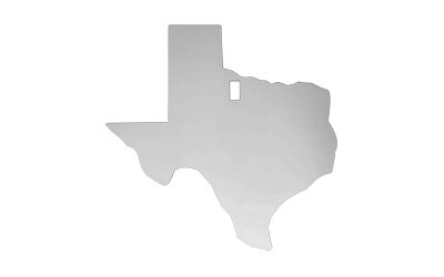 B/C AR500 3/8" SILHOUETTE TEXAS WHT