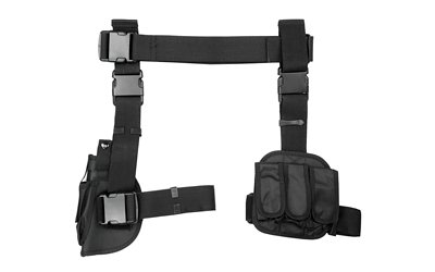 NCSTAR DROP LEG HOLSTER MAG HLDR BLK