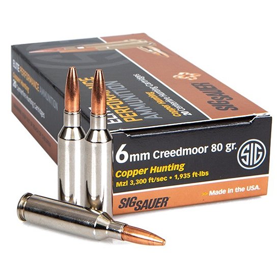Sig-Sauer 6mm Creedmoor 80gr Nickel-Plated Brass – 20rd