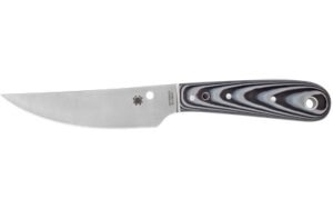 SPYDERCO BOW RVR G-10 BLK/WTE W/STH