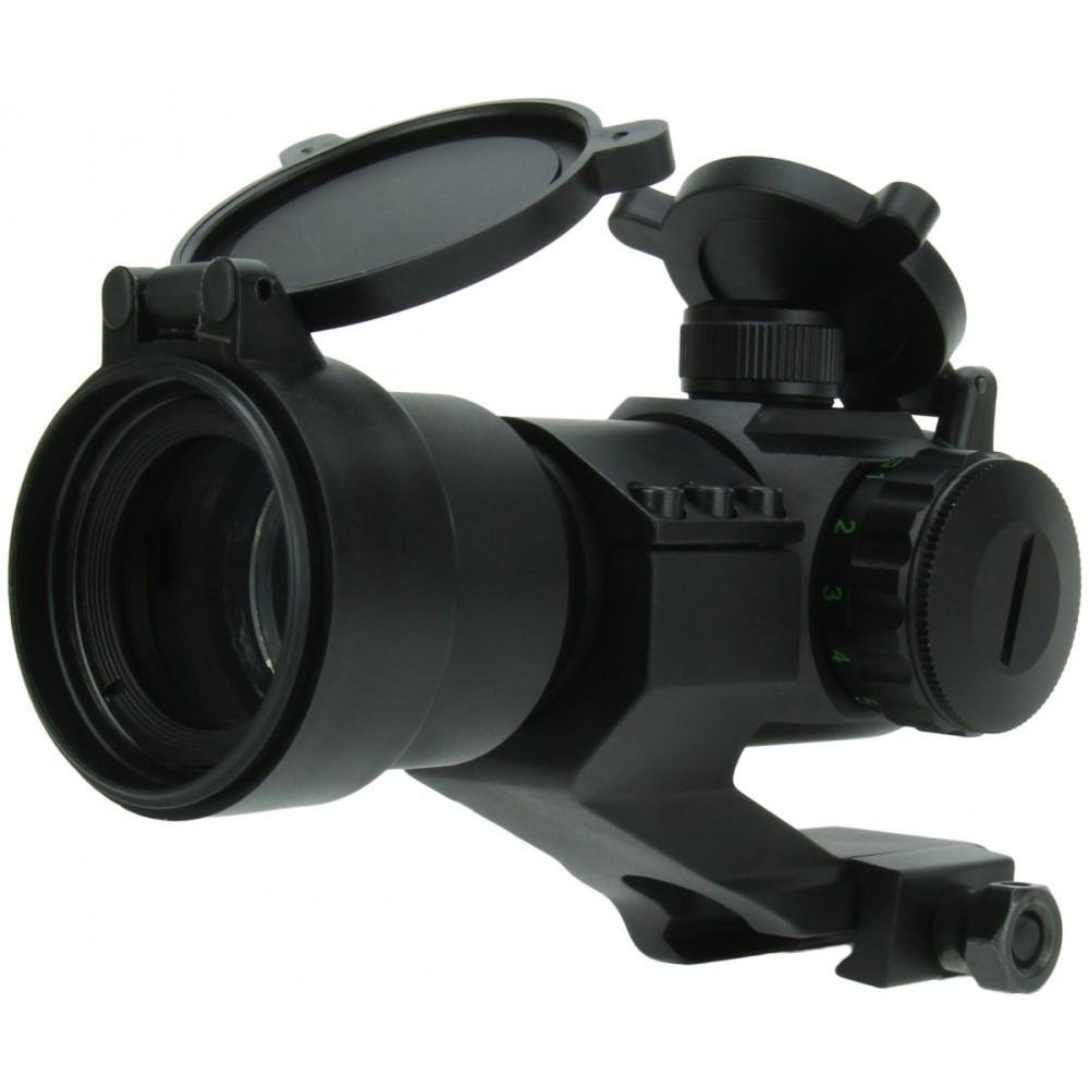 TacFire Red/Green Dot Sight 1x30 Dual Illum. Black with Cantilever Mount