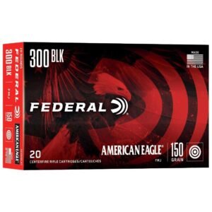 Federal American Eagle Rifle Ammunition .300 AAC Blackout 150 gr FMJ-BT 1900 fps 20/ct