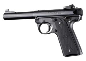 Ruger 22/45 MKIV Rubber Grip Panels Checkered W/Diamonds Black