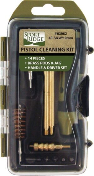 TacShield Sport Ridge 14pc Pistol Cleaning Kit - 40 Cal/10mm Black