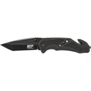 Smith & Wesson M&P SWMP11B Tanto Folder Rescue Lock 3 7/8" Blade Black