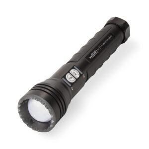 Police Security Flashlights Long Throw LED Flashlight 1000 Lumens Black