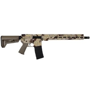 Shark Coast Tactical AR Rifle 5.56 NATO 30rd Magazine 16'' Barrel Chocolate Chip with Magpul Furniture