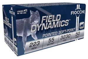 Fiocchi 223B50 Field Dynamics  223Rem 55gr Pointed Soft Point 50 Per Box/10 Case