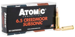 Atomic Ammunition 00482 Rifle Subsonic 6.5Creedmoor 129gr Jacket Hollow Point 20 Per Box/10 Case