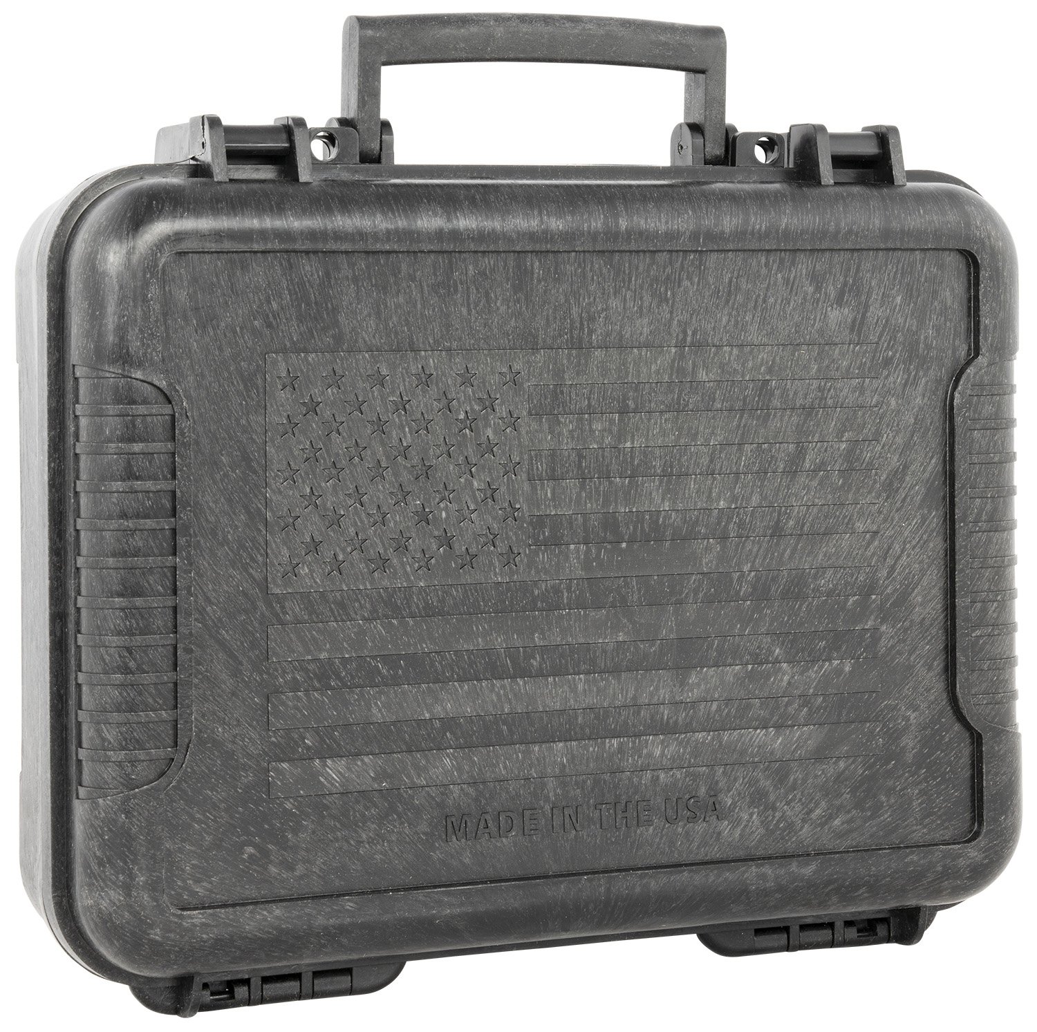 Outdoor Connection 10017 Molded Pistol Case 11" Long Black w/US Flag Polypropylene