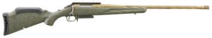 Ruger 46934 American II Predator Full Size 6mm Creedmoor 3+1 22" Burnt Bronze Cerakote Spiral Fluted Threaded Barrel & Alloy Steel Receiver w/Picatinny Rail, Green Splatter Adj LOP Synthetic Stock