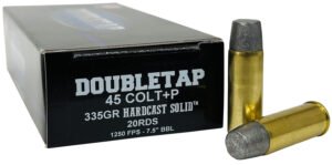 DoubleTap Ammunition 45P335HC   45Colt+P 335gr Hard Cast Solid 20 Per Box/25 Case