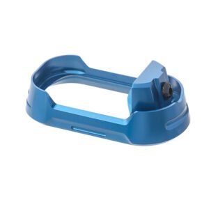 Tyrant CNC TDG19G34MWBLUEBLKSCRW  Magwell Fits Glock 19 Gen 3-4 Blue Aluminum