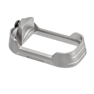 Tyrant CNC TDG17MWG3GREYBLACKSCRE  Magwell Fits Glock 17 Gen 3 Grey Aluminum