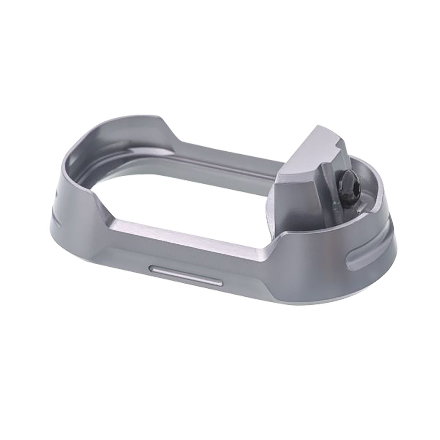 Tyrant CNC TDG17MWG4GREYBLACKSCRE Magwell Fits Glock 17 Gen4 Grey Aluminum