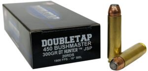 DoubleTap Ammunition 450B300SP   450Bushmaster 300gr Jacketed Soft Point 20 Per Box/25 Case