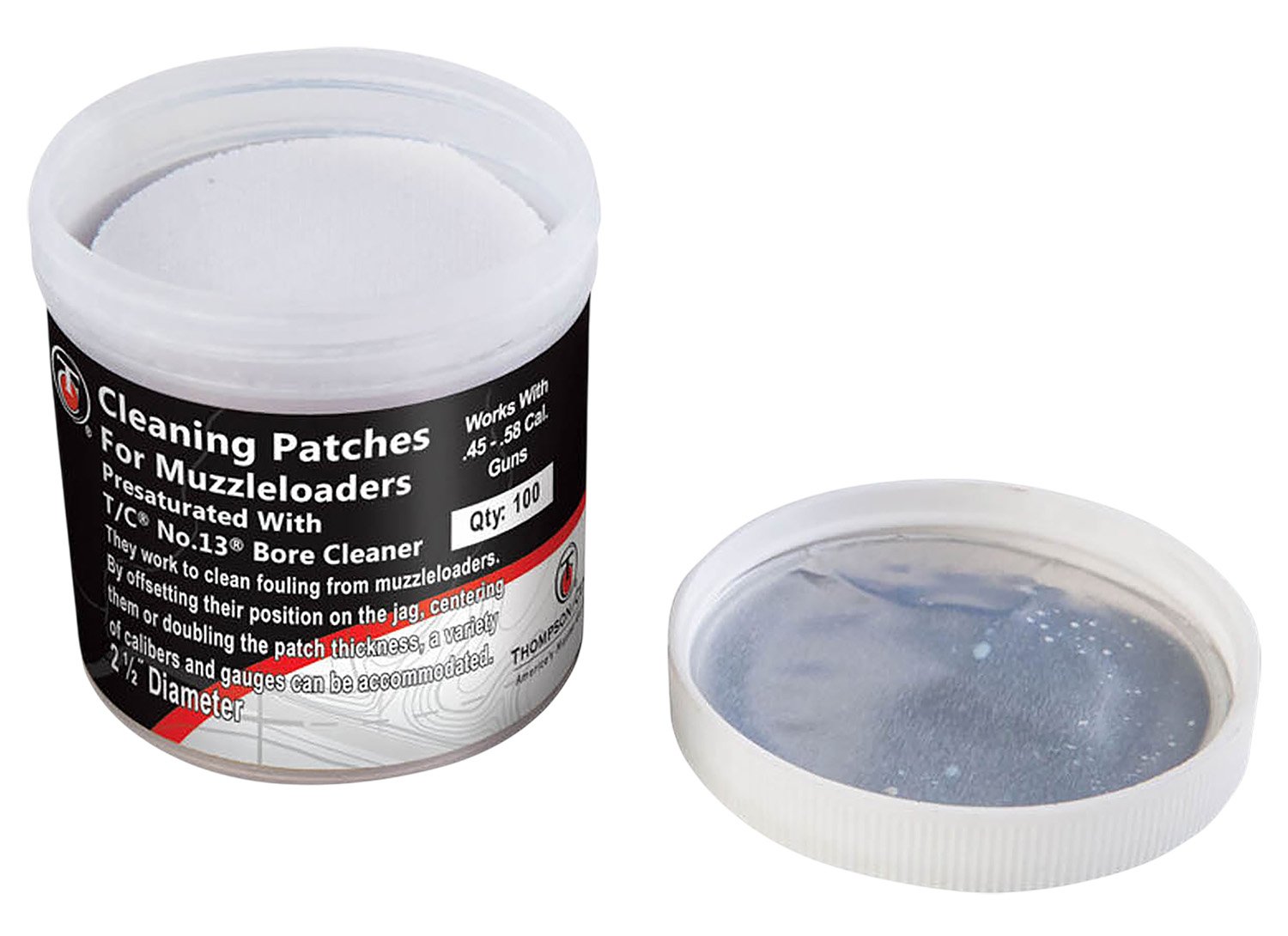Thompson Center Arms, LLC 9036R Cleaning Patches Muzzleloader 2.50" Cotton 100Ct