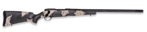Weatherby MGS01N300PR4B Mark V Backcountry Guide 300 PRC 3+1 22" Carbon Fiber Fluted Threaded Barrel, Black Cerakote Steel Drilled & Tapped Receiver, Black w/Olive Green & Backpack Accents Fixed Peak