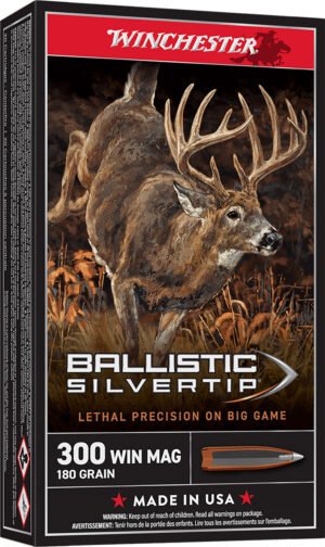 Winchester Ammo SBST300 Ballistic Silvertip  300WinMag 180gr Rapid Controlled Expansion Polymer Tip 20 Per Box/10 Case