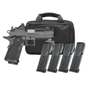 Springfield Armory Gear Pac 1911 DS Prodigy Comp Handgun 9mm Luger 17(3) &20(1)rd  Magazines 4.25" Barrel Black Viridian Green Dot Bag