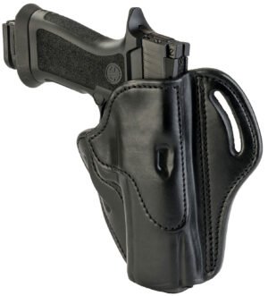 1791 Gunleather BH24SBLR BH2.4 OWB 2.4 Stealth Black Leather Belt Slide Fits Walther PPQ/Sig P320/Springfield XD-M