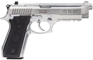 Taurus 1-920159-17 92  Serrated Frame 9mm Luger 17+1 5" Matte Stainless Steel Barrel, Matte Stainless Steel Serrated Slide, Stainless Aluminum Frame w/Picatinny Rail, Black Polymer Grip, Right Hand