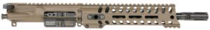 Patriot Ordnance Factory  Minuteman Complete Upper 5.56x45mm NATO 10.50" Black Nitride Barrel Aluminum Patriot Brown Receiver 9" M-LOK Handguard Lo Pro DI Gas Block (Mid Length)