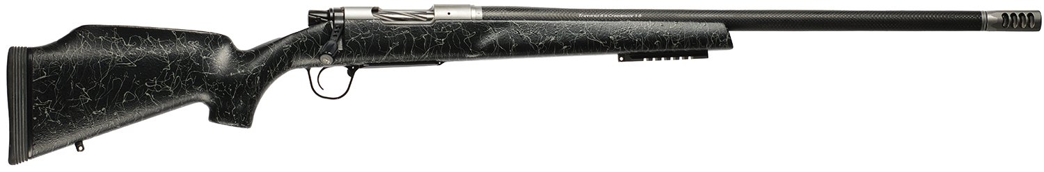 Christensen Arms 8011001100 Traverse 28 Nosler 3+1 26" Threaded Barrel, Natural Stainless, Black with Gray Webbing Stock