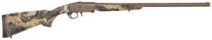 Charles Daly 930338 101  Compact 20 Gauge Break Open 3" 1rd 26" Flat Dark Earth Cerakote Steel Barrel & Receiver, Fixed TrueTimber Prairie Synthetic Stock, Beretta/Benelli Mobil Choke System