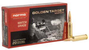 Norma Ammunition 20160392 Dedicated Precision Golden Target Match 6mmCreedmoor 107gr Hollow Point Boat Tail 20 Per Box/10 Case