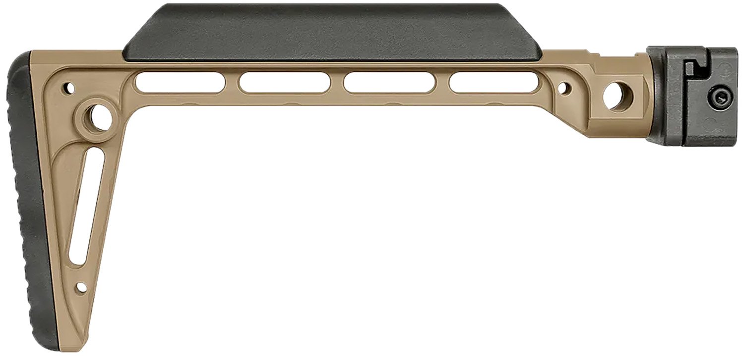Midwest Industries MIMINSFFDE Minimalistic Side Folding Stock Flat Dark Earth 6061 Aluminum Folding