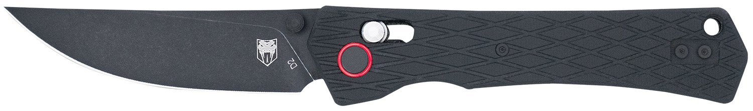 CobraTec Knives CTLEGBLK Legacy EDC 3.50" Folding Plain Black TiCN D2 Steel Blade, 5" Black Textured Aluminum/G10 Handle
