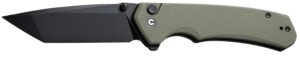 Civivi Knives C19059C-2 Brazen  3.46" Folding Plain Black D2 Steel Blade, OD Green Textured G10 Handle