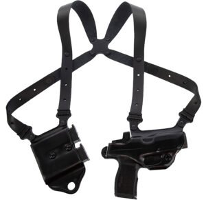 Galco MCII894RB Miami Classic II Shoulder System Shoulder Fits Chest Up To 56"/Sig P365 X Macro Black Steerhide  Right Hand