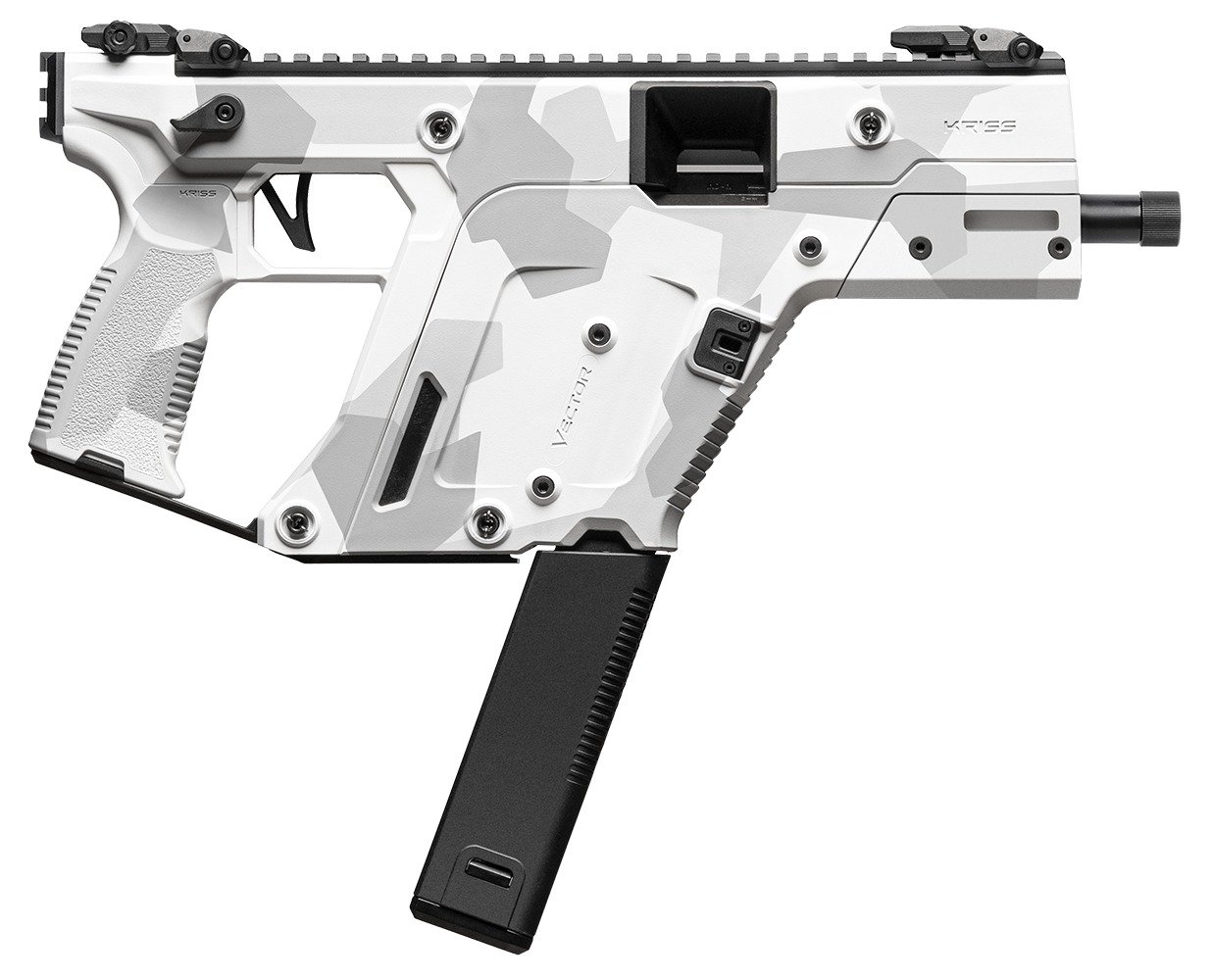 Kriss USA KV453PAD00 Vector SDP Gen3 45 ACP 30+1 5.50" Black Nitride Threaded Barrel, Arctic Delta Cerakote Receiver w/Picatinny Rail, Rear Picatinny Rail, M-LOK Handguard, White Polymer Grip