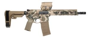 Cnc Firearms CNCDDDCV7P Daniel Defense V7 5.56 NATO Picatinny Rail Receiver, M-LOK Handguard, Tan Vortex AMG UH-1 Red Dot, Ambidextrous