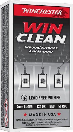 Winchester Ammo WC92 Super X 9mmLuger 124gr Winclean Brass Enclosed Base 50 Per Box/10 Case