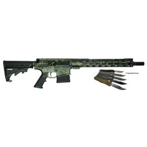 Great Lakes AR-15 Rifle .308 Win 20rd Magazine 16" Barrel Lichen Black with 5 OTF 3-1/2" Blade Knives