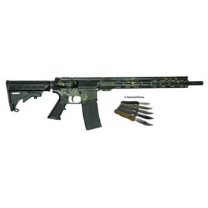 Great Lakes AR-15 Handgun .223 Wylde 30rd Magazine 7" Barrel Lichen Black with 5 OTF 3-1/2" Blade Knives